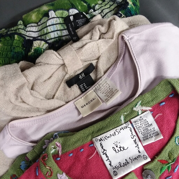 H & M Cream Front Tie Cardigan Sweater - Size M - Picture 3 of 16